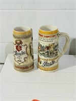 2 Stroh's steins - 8"