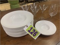 12- 12" A Table fine bone china dishes, 3-8"