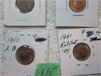4 Canadian penny 1921,38,40,41
