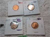 4 Canadian pennies George VI
