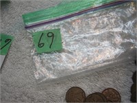 43 Canadian pennies1954 All