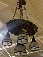 Victorian 5 light pendant light fixture