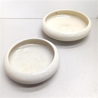 2 shallow bowls planters pot floral arrangement