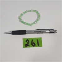 Green glass bracelet