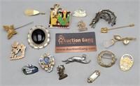 Variety of Pins Brooches