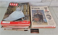 Stack of Post & Life Magazines Lot