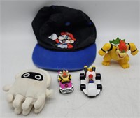 (LM) Mario Hat, Bowser & Toad Toys, Boo Plush