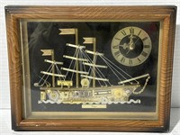 (P) Linden Clipper Boat Clock Picture 10x8in