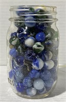 (P) Mason Jar Filled with Marbles