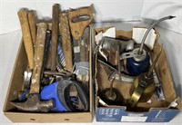 (T) Tools Including Hammers , Saws, Oil Cans and