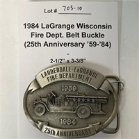 1984 LaGrange Wisc. Fire Dept Comm. Belt Buckle