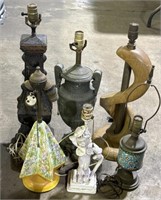 (NO) 6 Vintage Lamps