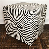 Bone Inlay Cube Side Table Block