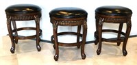 Trio of Hillsdale Furniture Leather Swivel