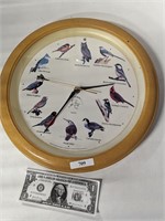 Bird clock makes bird noises