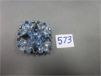 Blue and White Brooch