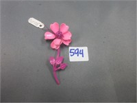 Pink flower brooch