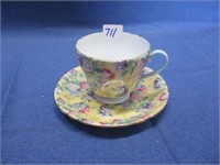Shelly Tea Cup and Saucer