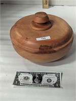 Awesome lidded wooden bowl