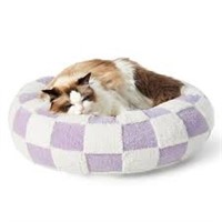 Lesure Donut Small Dog Bed - Round Cat Beds for