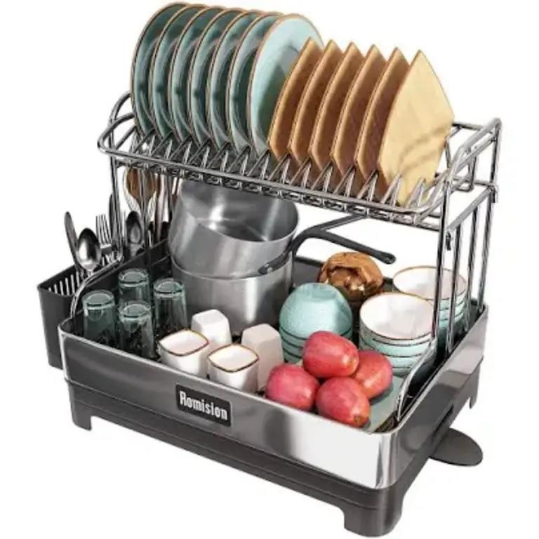 Romision Dish Drying Rack, 304 Stainless Steel 2