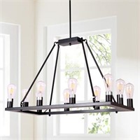 OSAIRUOS Metal Rectangle Chandelier Kitchen