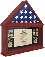 ILOT Large Military Shadow Box - Solid Wood Flag