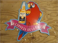 Metal Corona beer sign 19x21