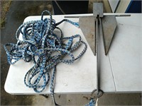 Boat anchor and rope