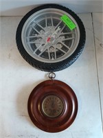 Tire clock, woodcraftery thermometer