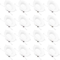 Sunco Lighting 16 Pack 5/6 Inch LED Recessed