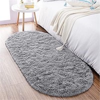 Noahas Ultra Soft Fluffy Bedroom Rugs,Shaggy Grey