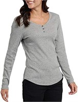 Dickies Women's Long-Sleeve 3-Button Henley