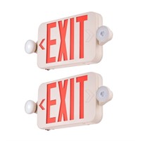 VEVOR LED Exit Sign with Emergency Lights, Two