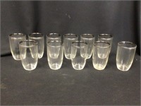 Platinum Rim Rocks Glasses