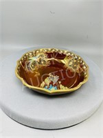 Carlton Ware bowl - hand painted w/ enamel - 9"