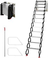 VEVOR Pull Down Attic Ladder - 12 Steps, Black