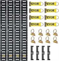 VEVOR E Track Tie-Down Rail Kit, 30PCS 5FT