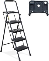 HBTower 4 Step Ladder, Folding Step Stool with