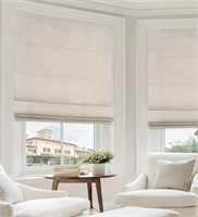 SHECUTE Roman Shades for Windows Cordless, Fabric