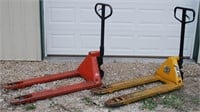 2 PALLET JACKS THAT NEED WORK BUYING AS IS