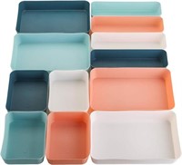 Suwimut 6 Pieces Plastic Desk Drawer Organizer