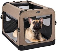 Veehoo Folding Soft Dog Crate, 3-Door Portable