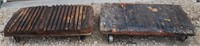 2 WOODEN MOVING DOLLIES WITH HEAVY DUTY CASTERS
