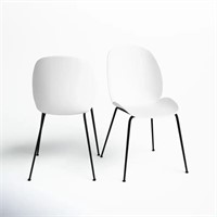 2 Pieces Amelie Solid Back Side Chair