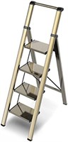 GameGem 4 Step Ladder, Folding Step Stool with