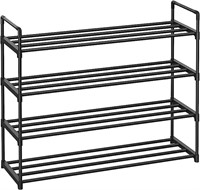 SONGMICS Shoe Rack, 4 Tier Shoe Organizer, Metal