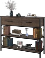 Industrial Console Table with Drawers