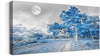 large wall art for living room Blue moon tree