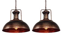 Lingkai 16.14" Farmhouse Pendant Light, Rustic Vi